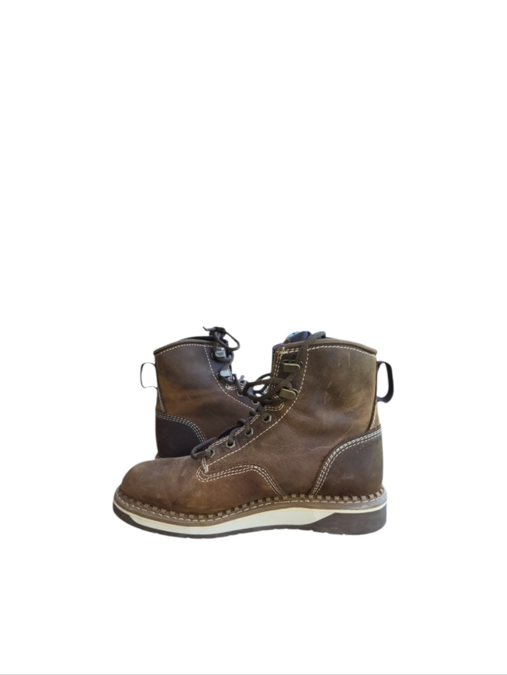 Georgia Boot Amp Brown Leather Work Safety Electric Fire Utility Boot Women 7.5 - Picture 2 of 14